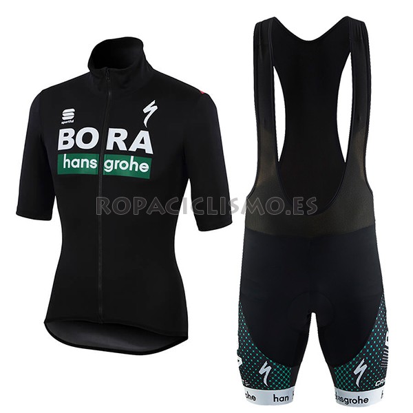 2018 Maillot Bora Tirantes Mangas Cortas Negro